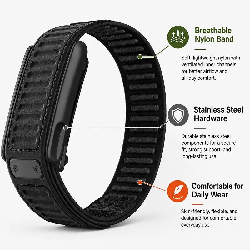 Nylon Silicone Loop Watch Band - огляд і ціна Sport Loop Velcro