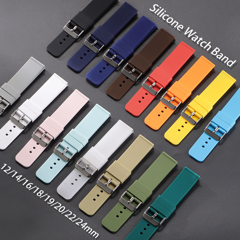 Silicone Strap 12mm 14mm 16mm  - огляд і ціна Canvas Strap Watch