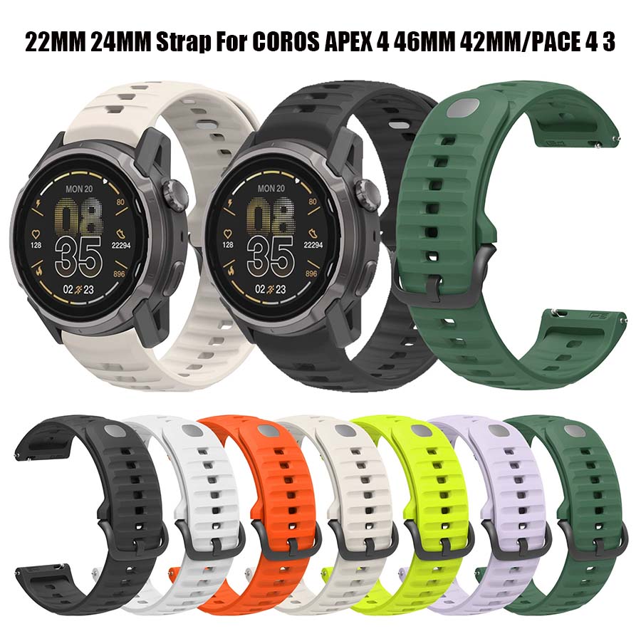 For COROS APEX 4 46mm 42mm Str - огляд і ціна Silicone Watch Band 22Mm