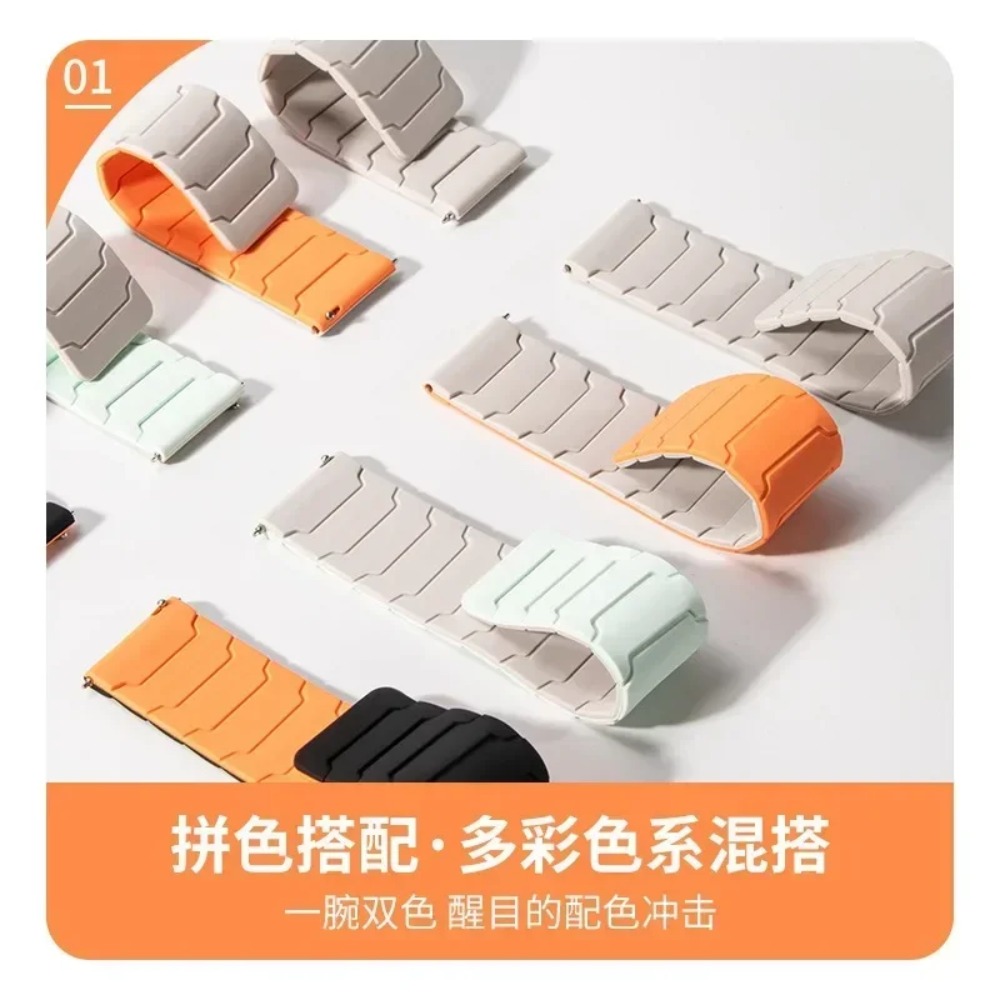 20mm 22mm Magnetic Silicone St - огляд і ціна Silicone Watch Band 22Mm